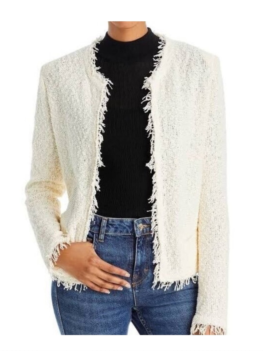 IRO - Women's Shavani boucle knit jacket. Blazer. Size EU 38., US 6. White